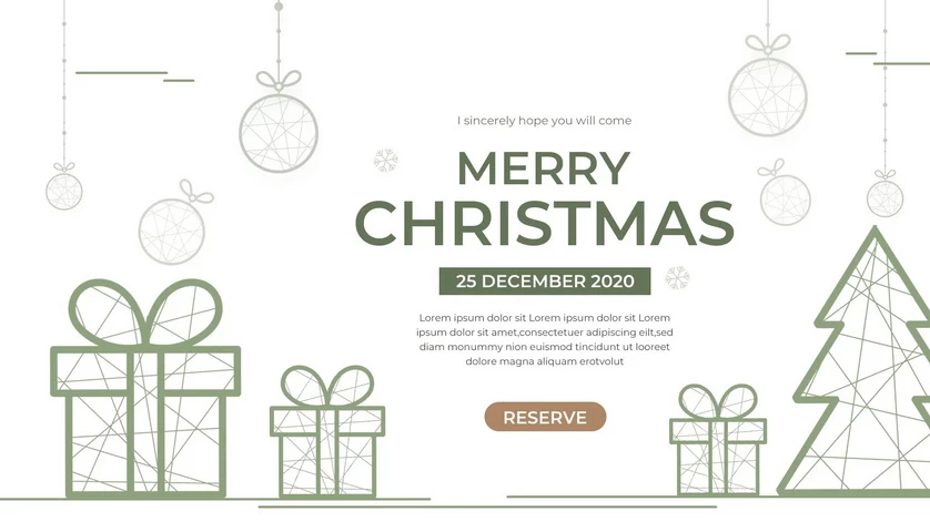 圣诞节圣诞树圣诞老人闪亮装饰电商促销折扣海报PSD模板AI素材【064】
